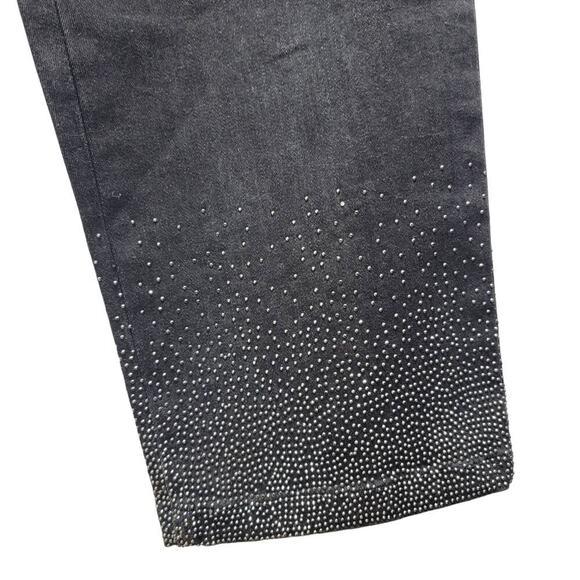 NWT Soft Surroundings Elastic Waist Denim Legging Pants 1x Sparkly Cuffs 525 - Picture 4 of 7